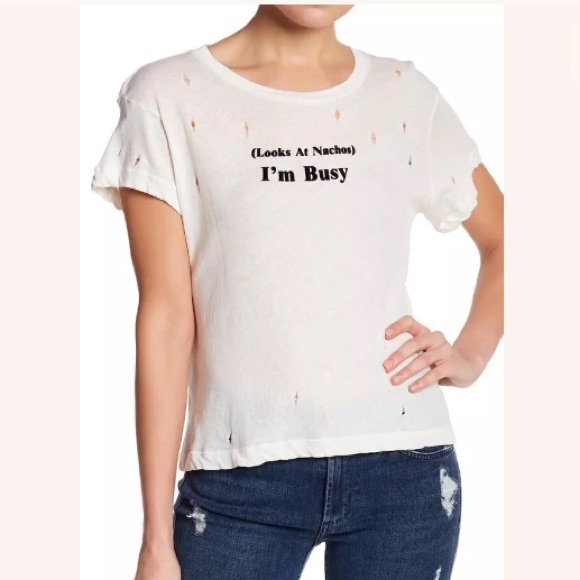 New Wildfox Priority Distressed Tee - Picture 3 of 7